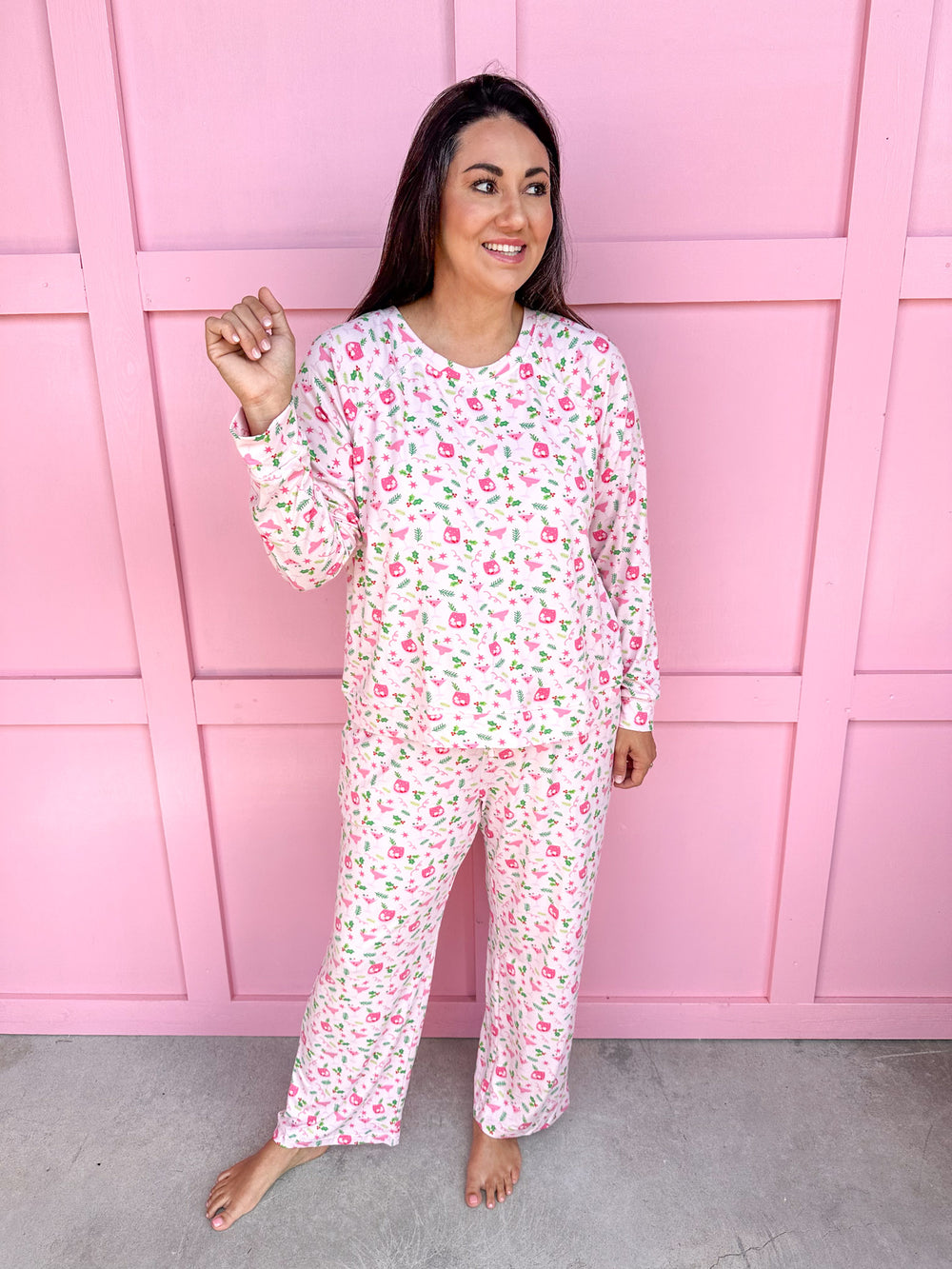 Mary Square | Annie L/S Pajama Set - Holiday Cocktails