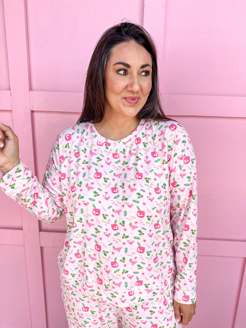 Mary Square | Annie L/S Pajama Set - Holiday Cocktails