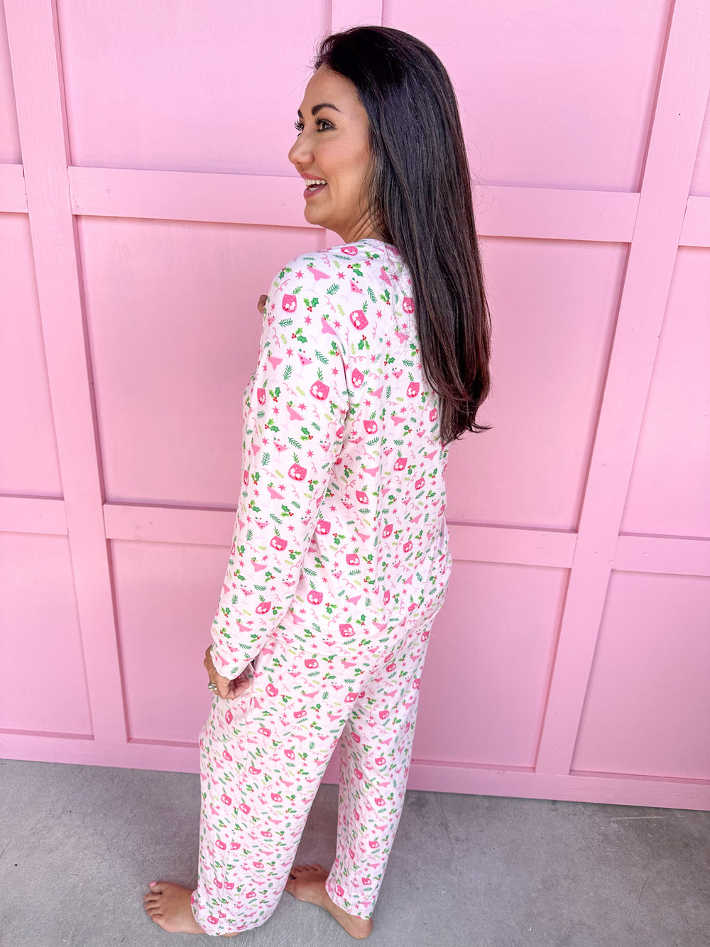 Mary Square | Annie L/S Pajama Set - Holiday Cocktails