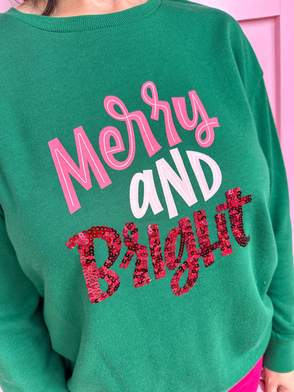 Merry & Bright Sequin Sweatshirt