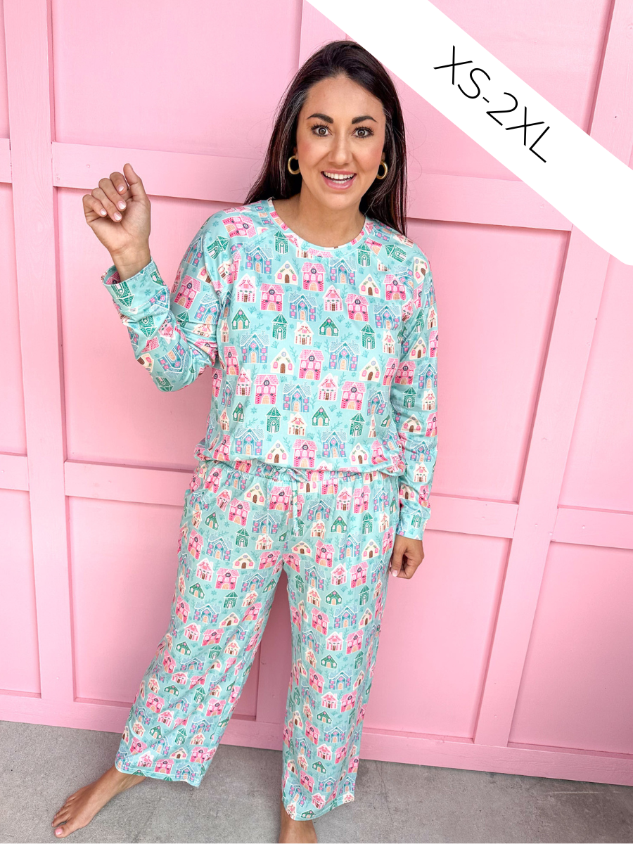 Mary Square | Annie L/S Pajama Set - Home Sweet Home