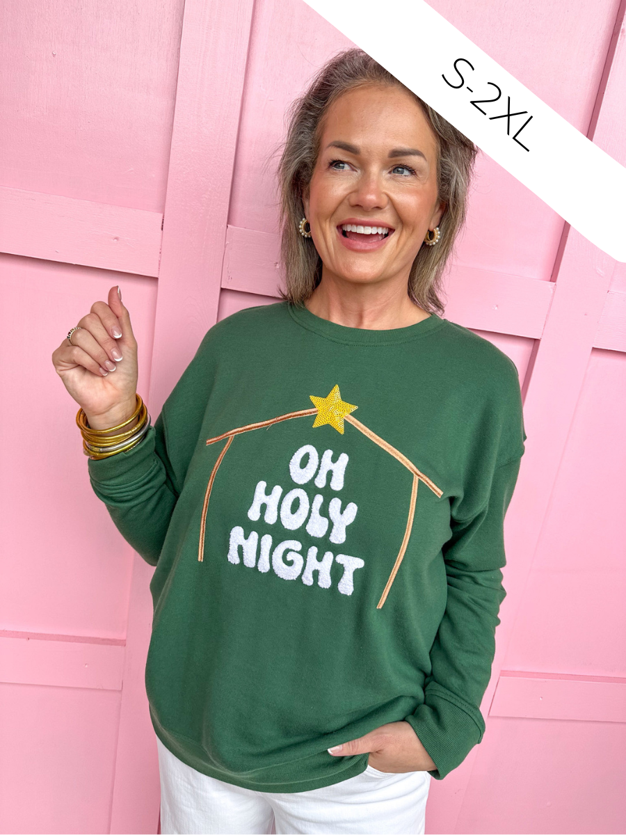 Jane Marie | Oh Holy Night Nativity Sweatshirt