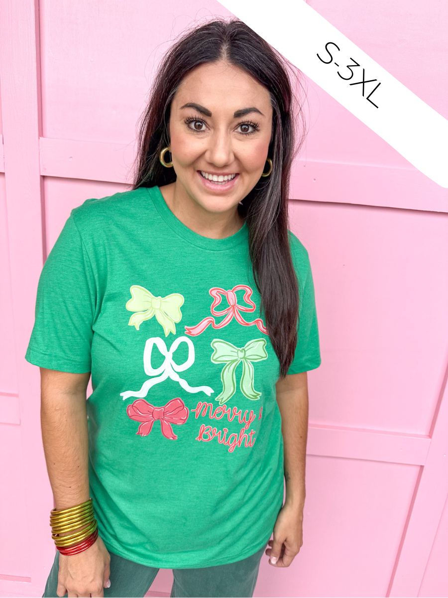 Merry & Bright Bow Tee