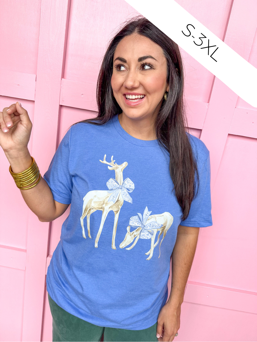 Classic Deer with Bow Tee