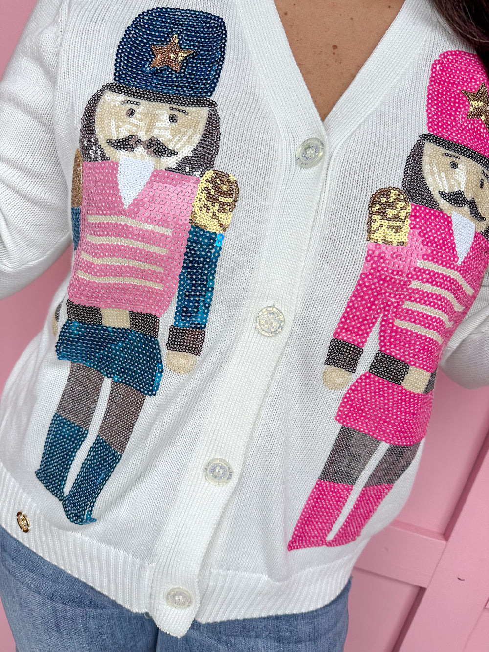 Sequin Nutcracker Cardigan