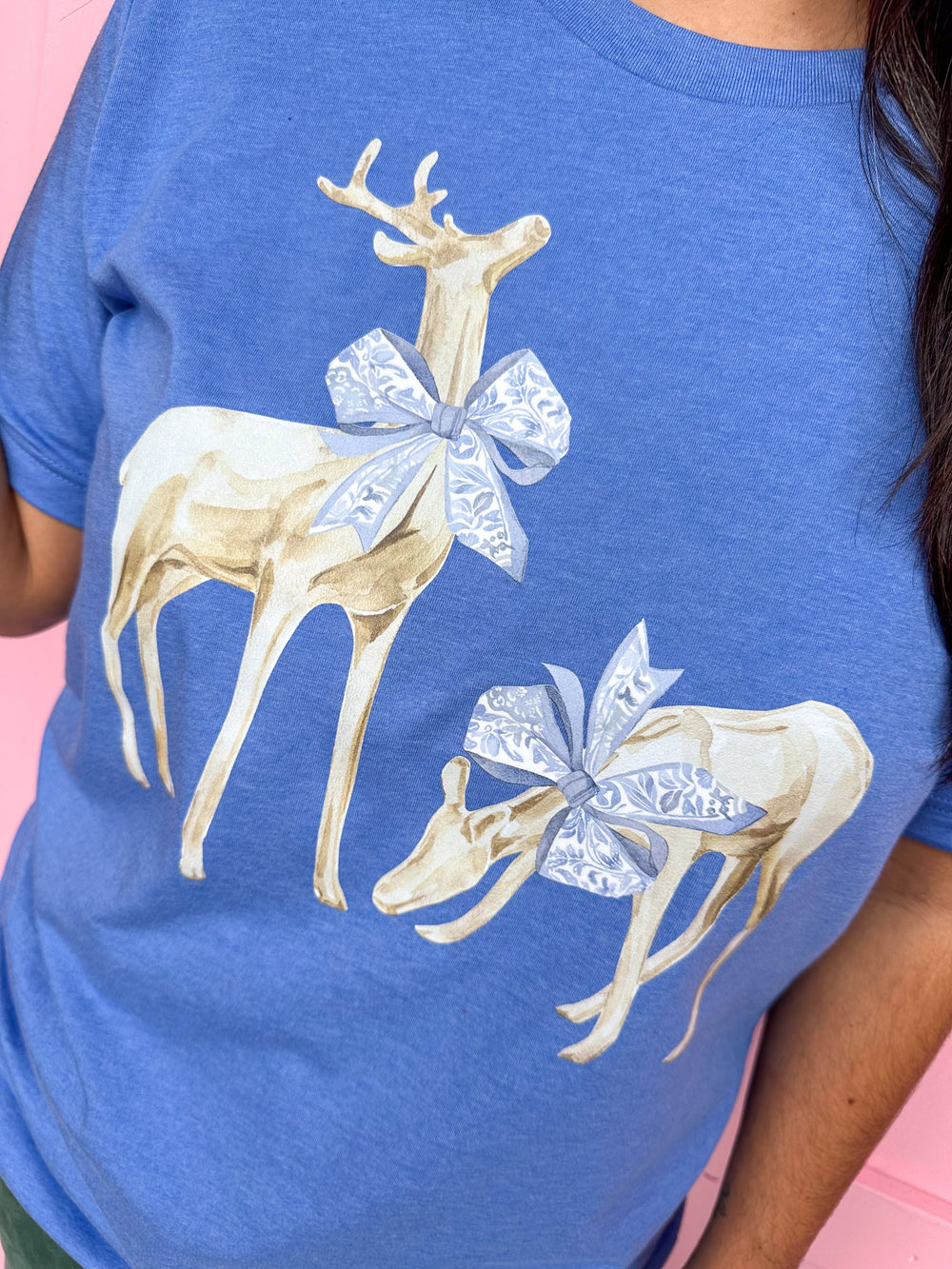 Classic Deer with Bow Tee