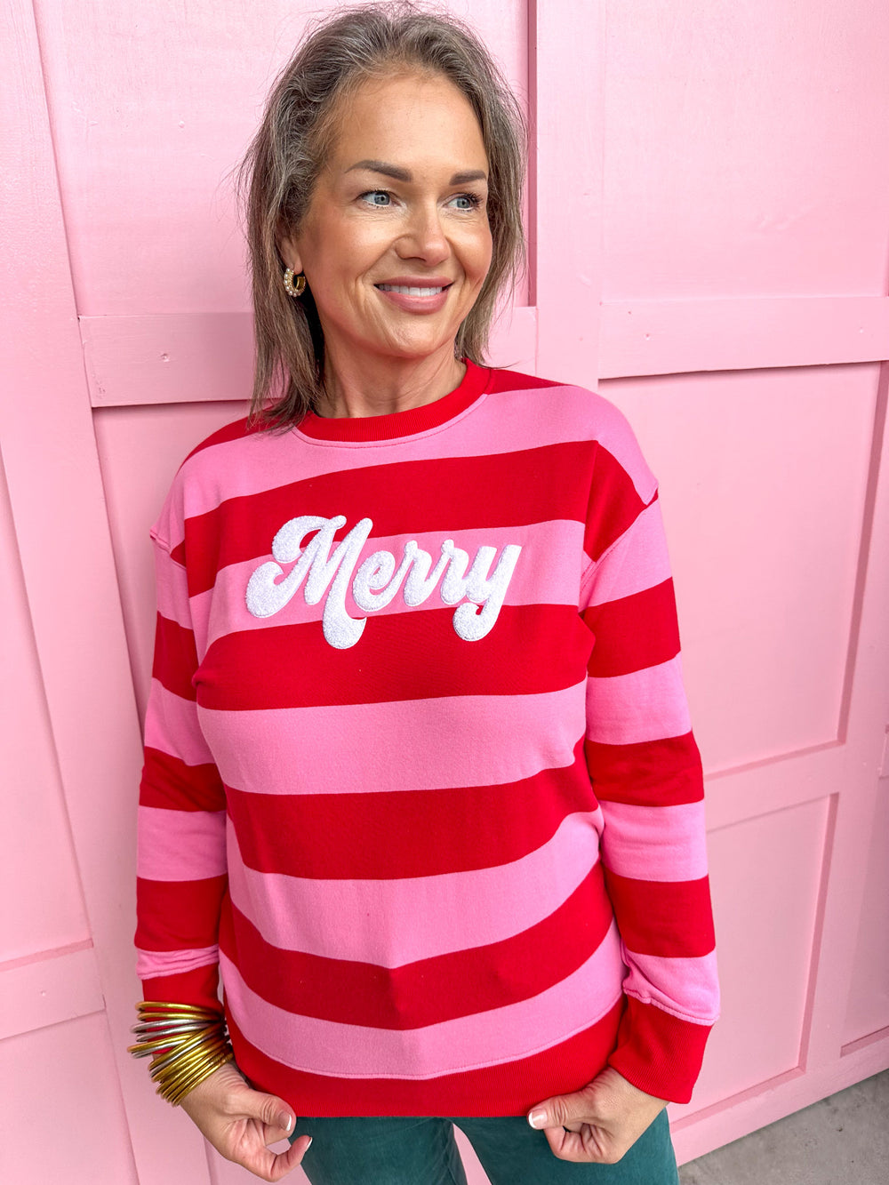 Shiraleah | Merry Stripe Sweatshirt