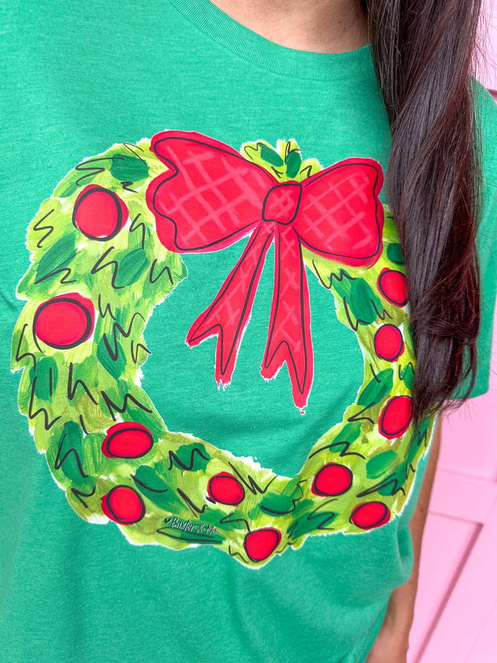 Baxter & Me | Christmas Wreath Tee