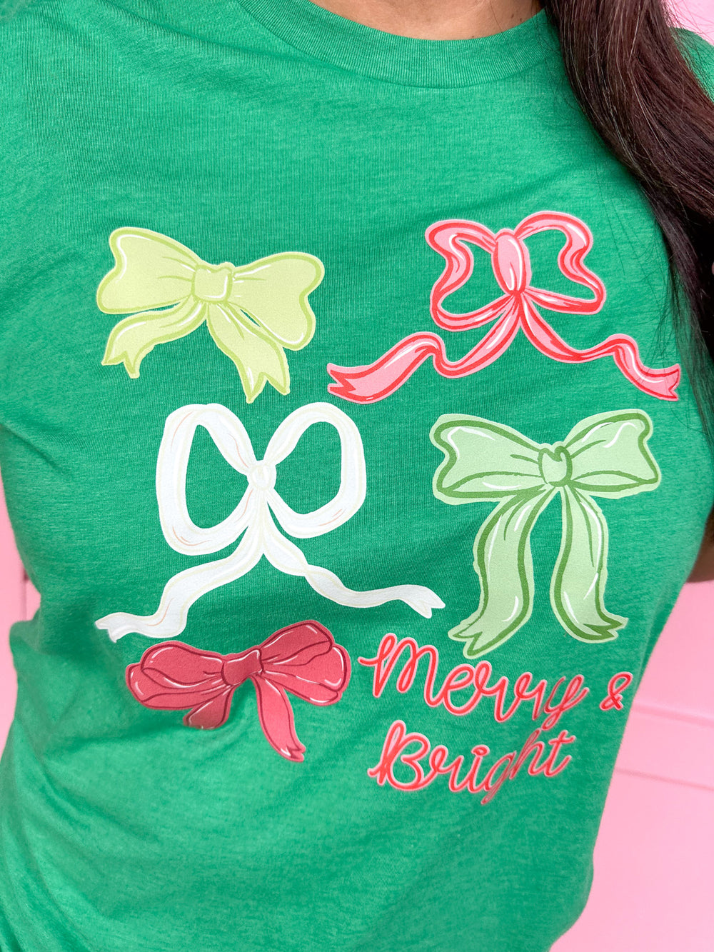 Merry & Bright Bow Tee