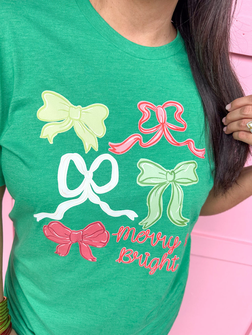 Merry & Bright Bow Tee