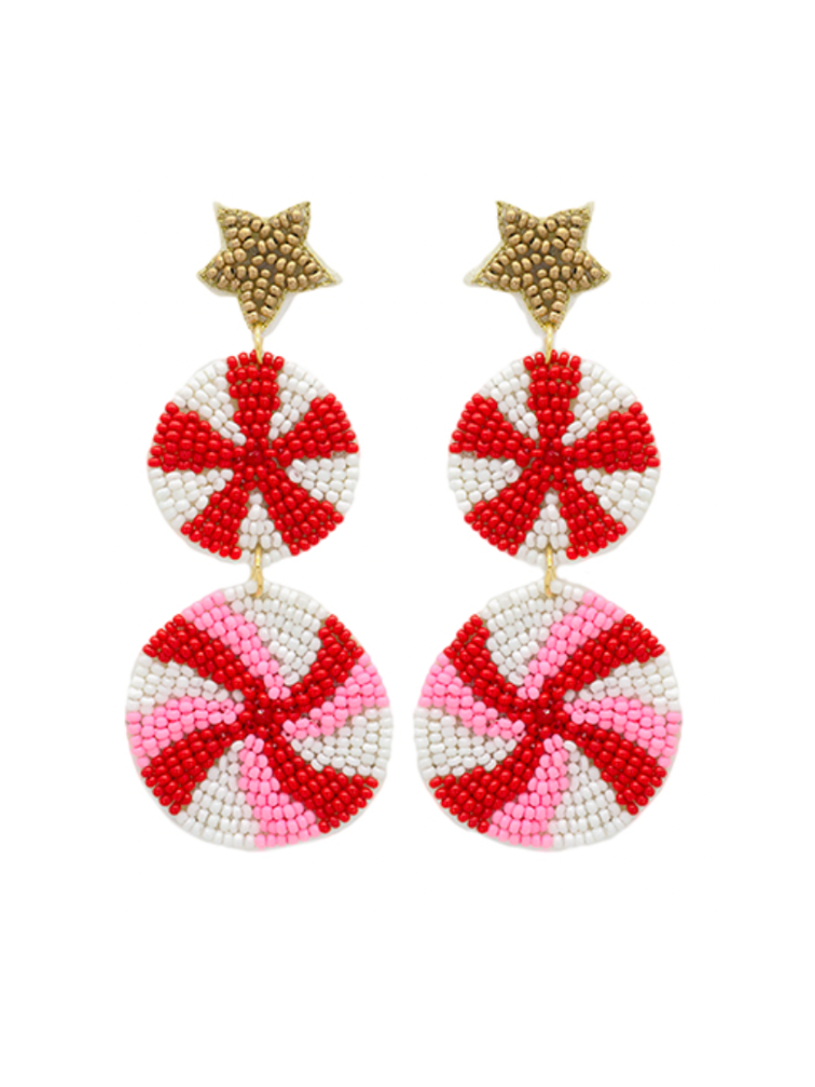 Candy Cane Swirl Earrings