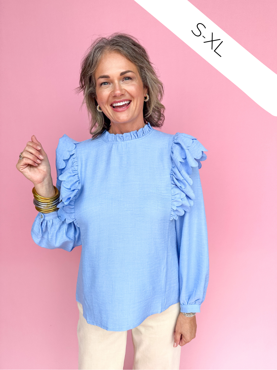 Breezy Chic Top - Blue