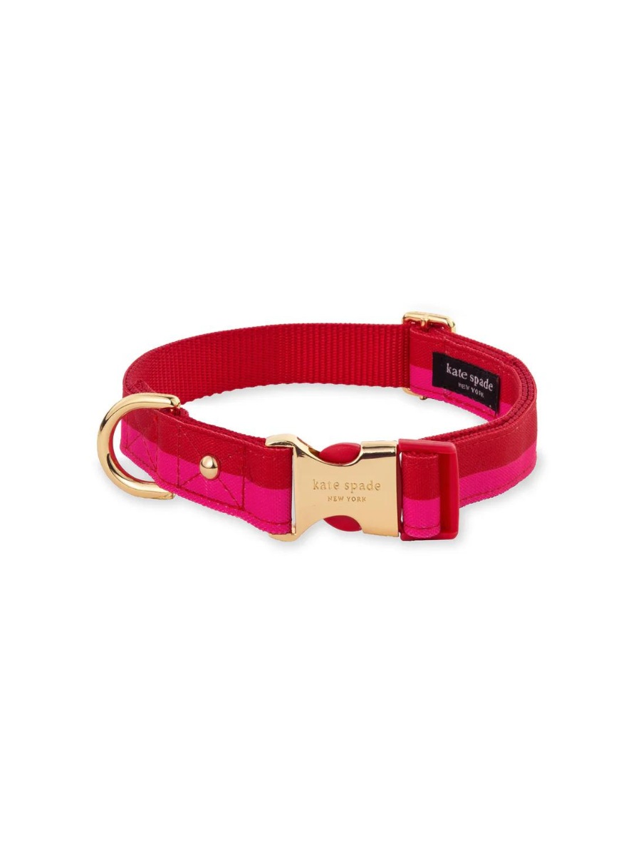 Kate Spade | Dog Collar - Red & Pink