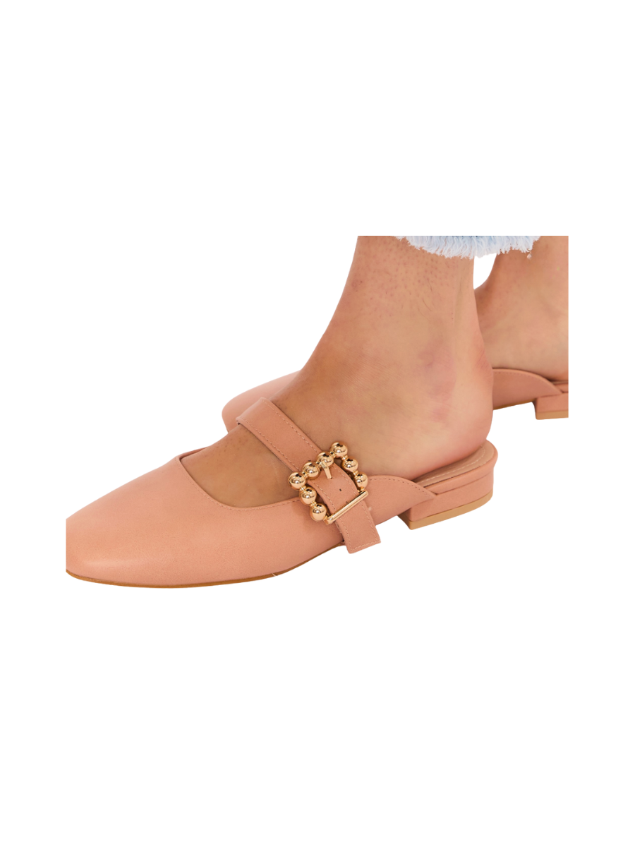 Harper Mary Jane Mules - Blush