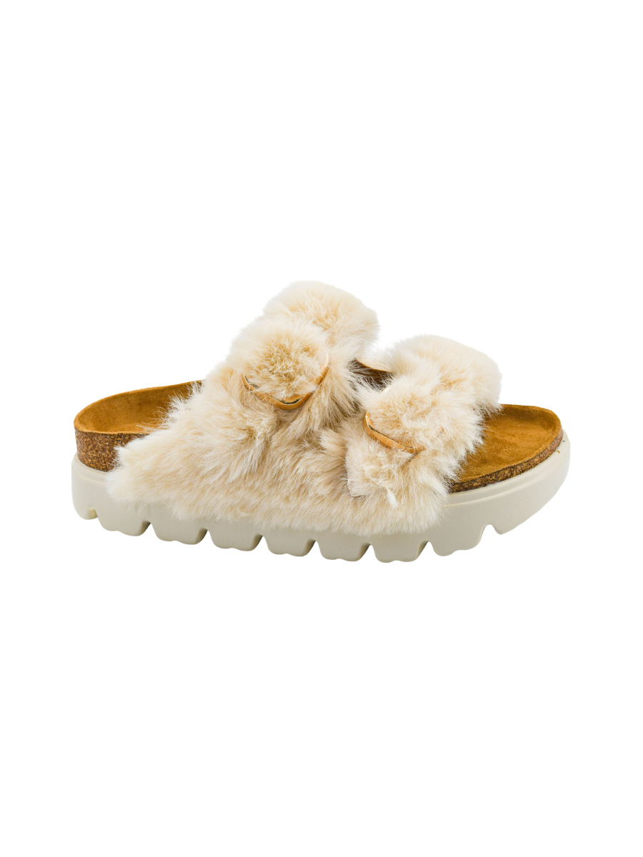 CORKYS | Hearsay Sandals - Ivory Fur