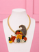 CornucopiaBeadedGoldNecklaceThanksgivingFall