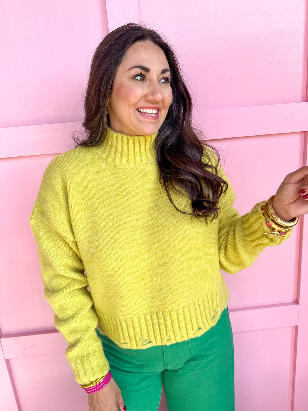 Simple Choice Sweater - Lime