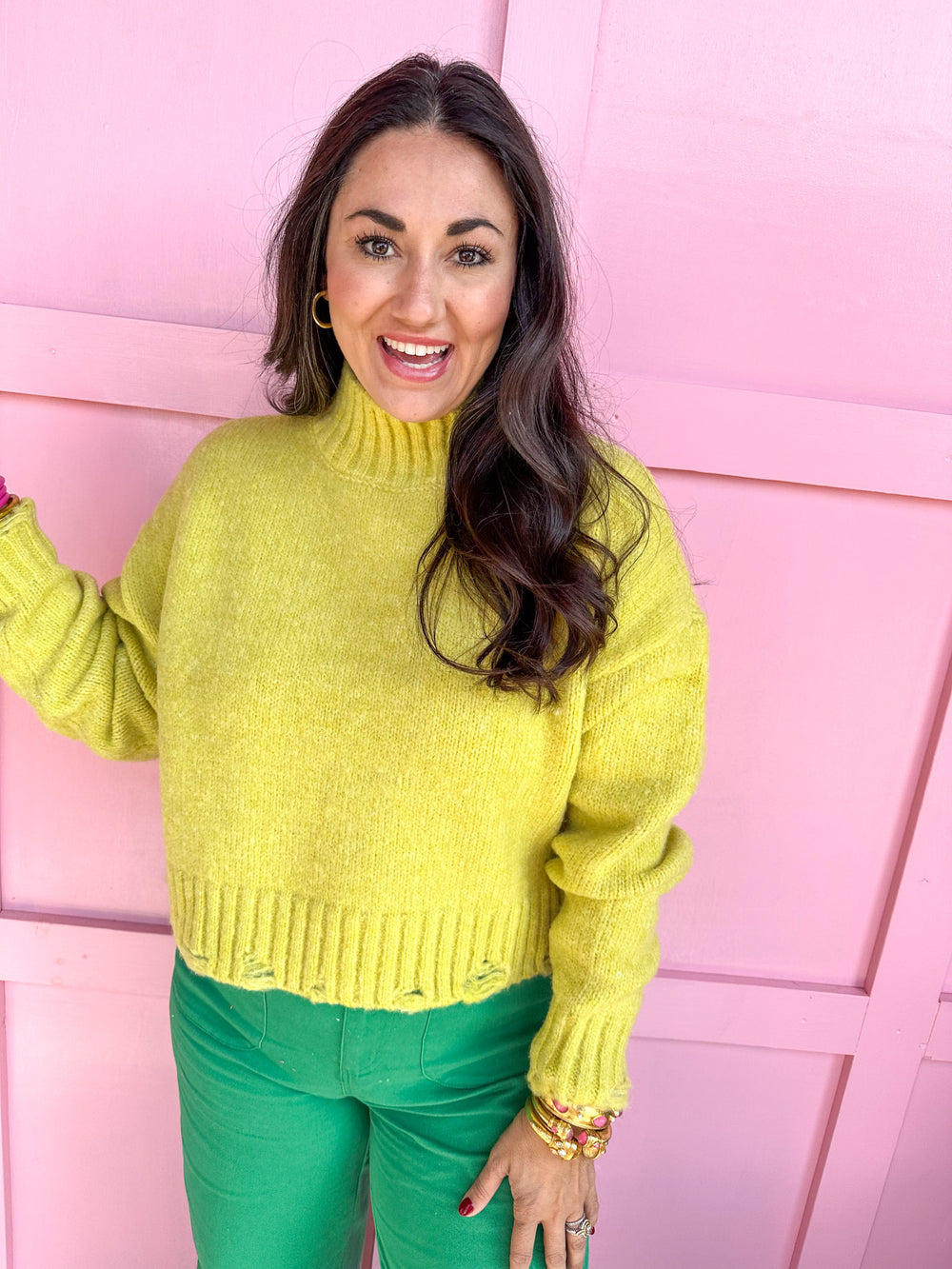 Simple Choice Sweater - Lime