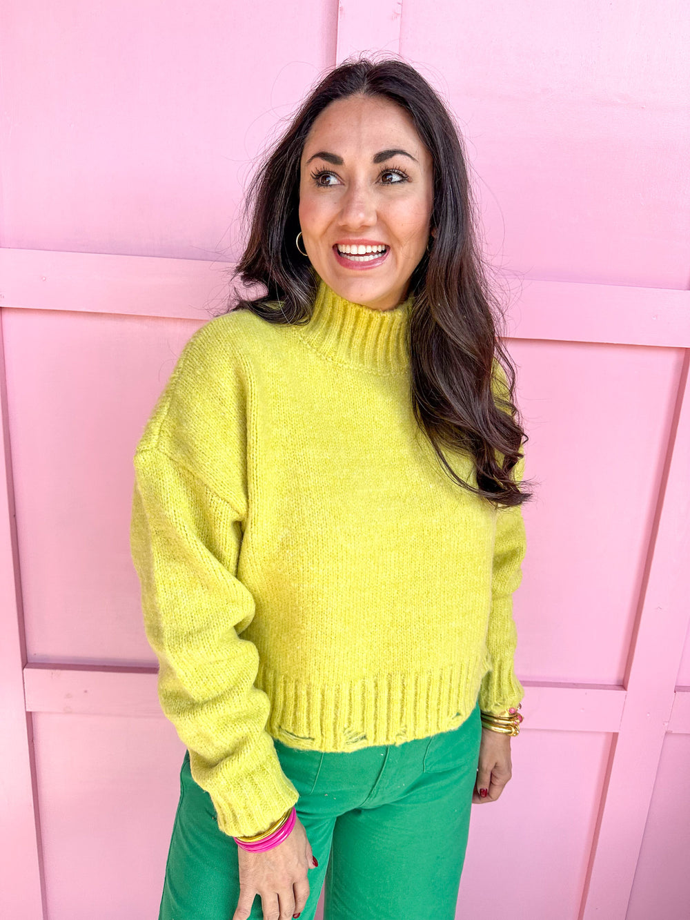 Simple Choice Sweater - Lime