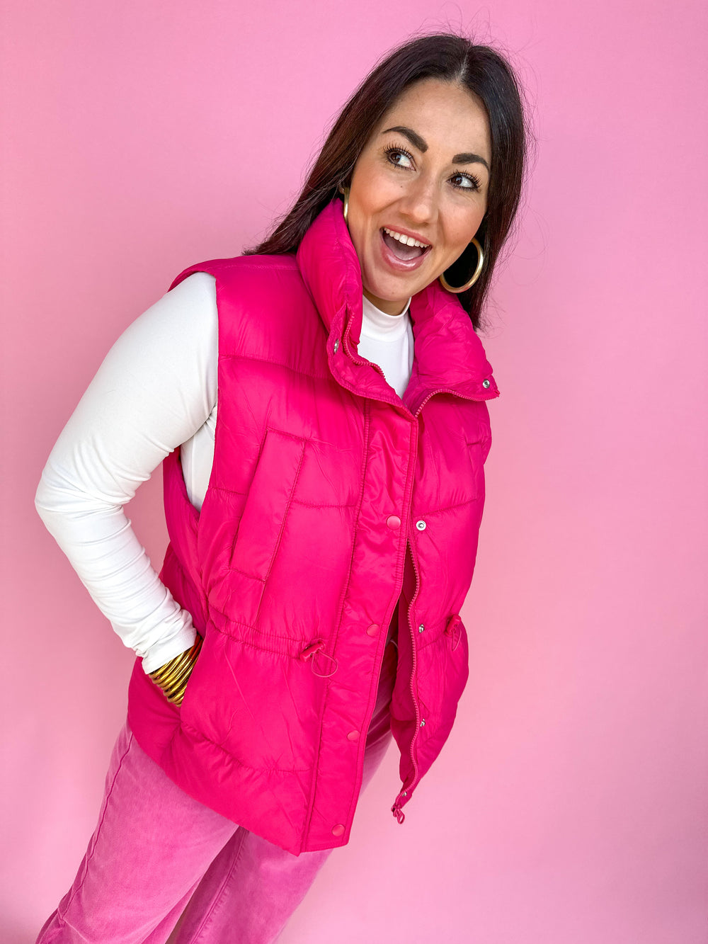 Wintry Weather Vest - Pink