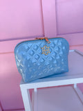 Caroline Hill | Ibiza Small Pouch - Light Blue Patent