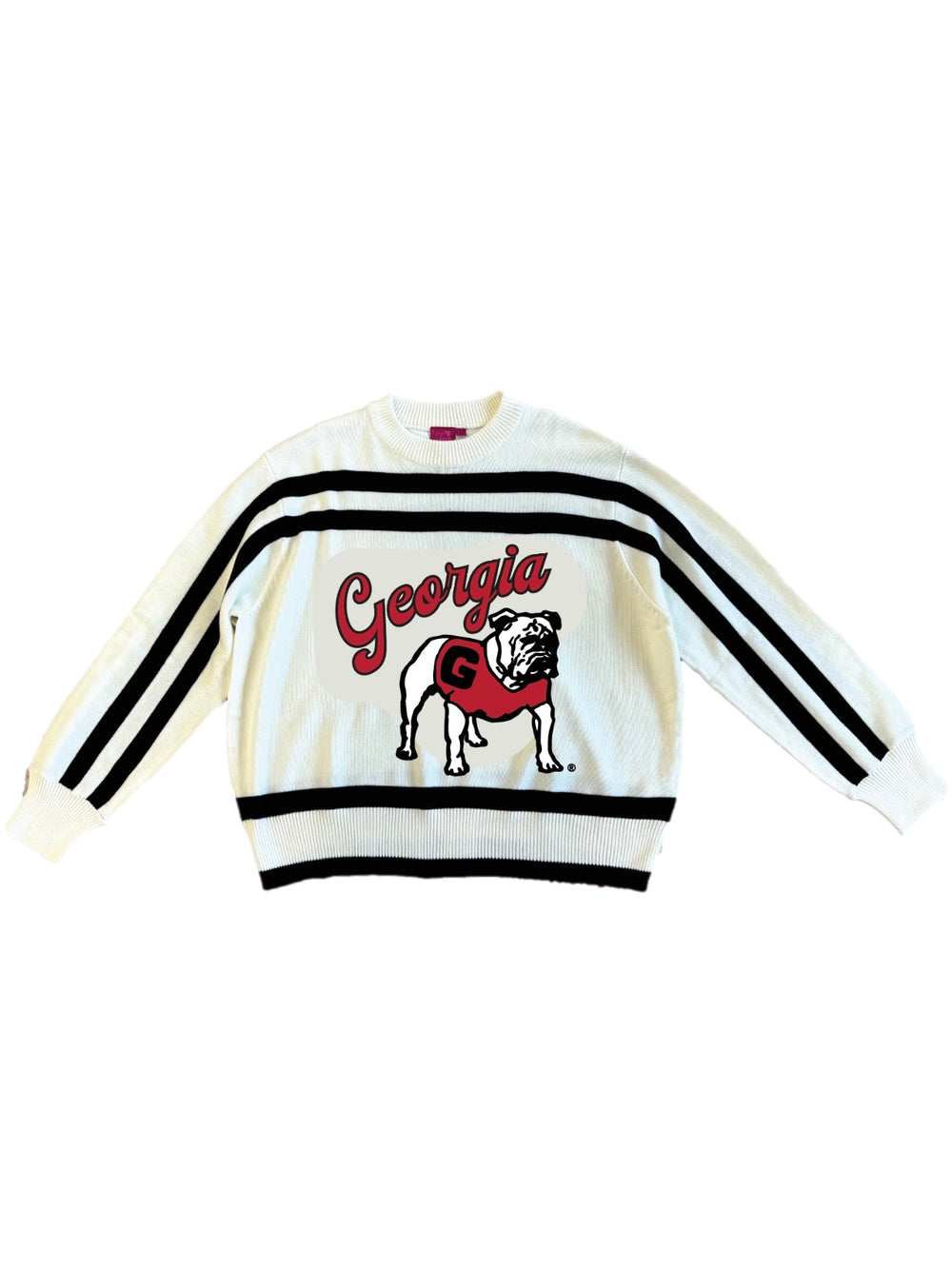 QUEEN OF SPARKLES | Licensed Stripe Georgia Bulldog Long Sleeve Top