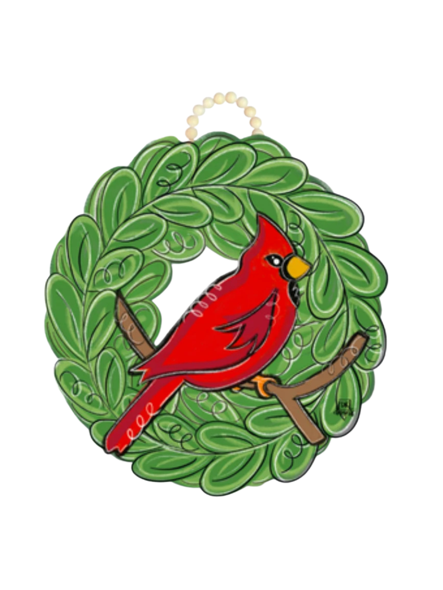 DK Designs | Cardinal Wreath Door Hanger