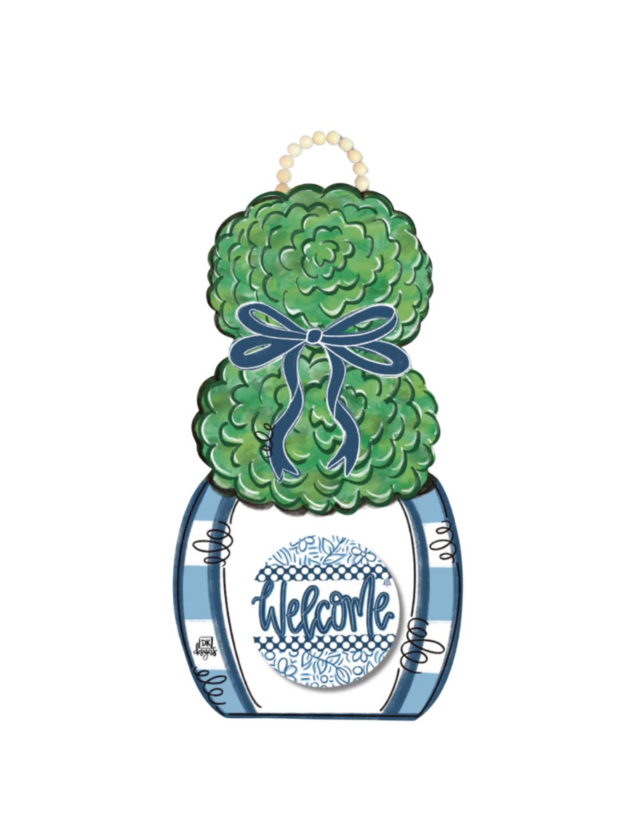 DK Designs | Blue & White Topiary Hanger for Mini