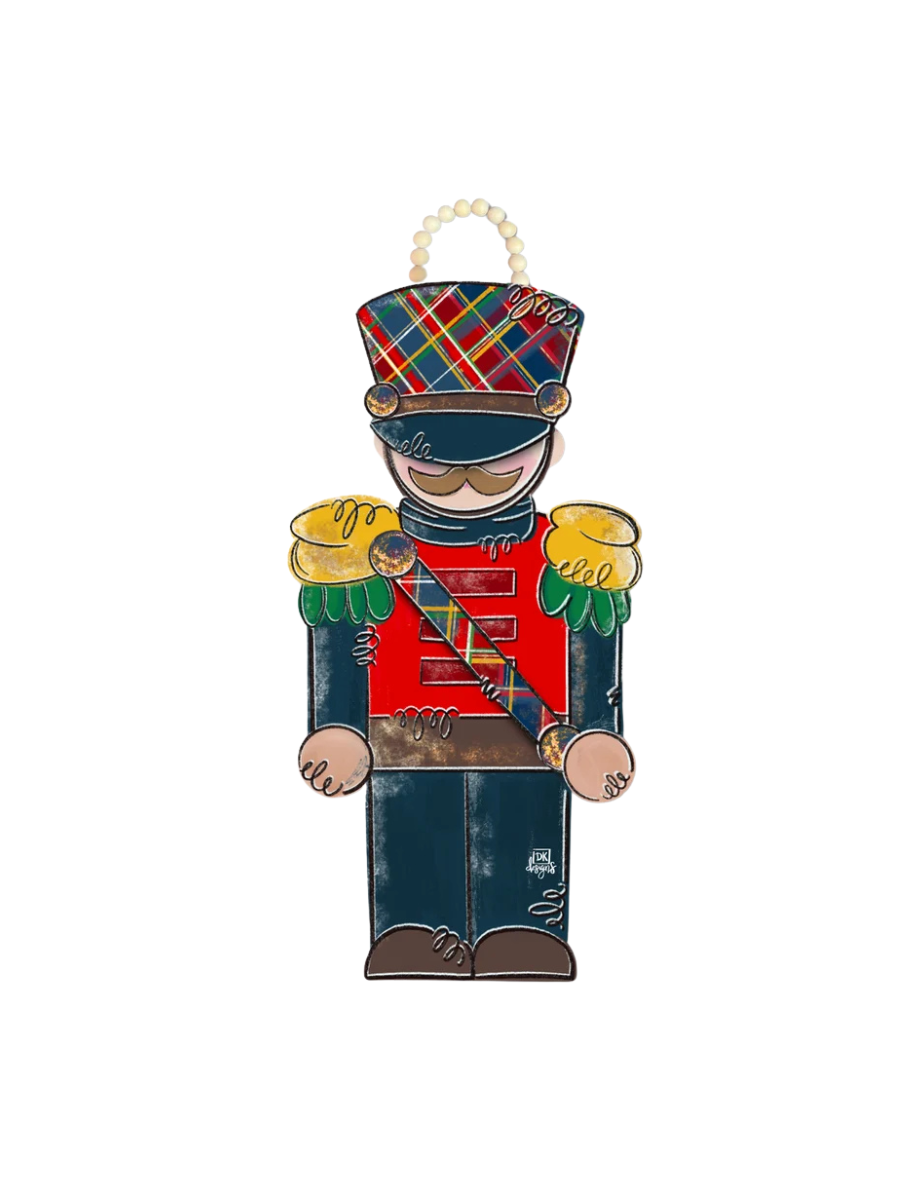 DK Designs | Plaid Navy Soldier Door Hanger