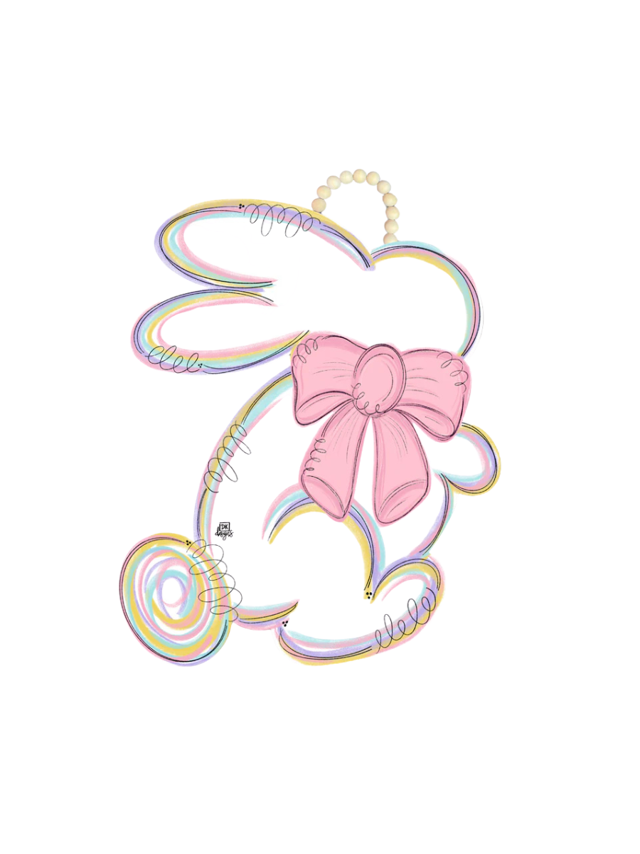 DK Designs | White Bunny Door Hanger