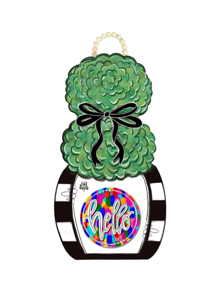 DK Designs | Black & White Topiary Hanger for Mini