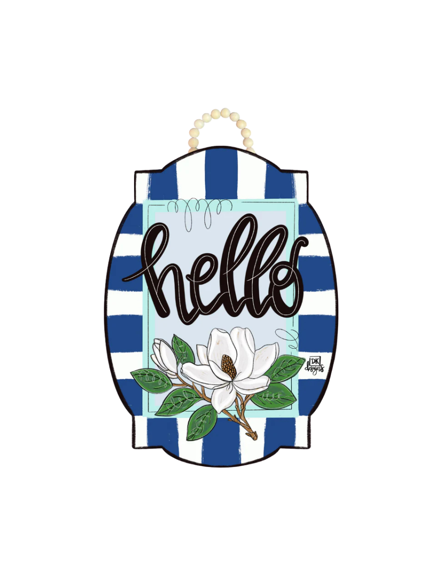 DK Designs | Magnolia Bloom Hello Door Hanger