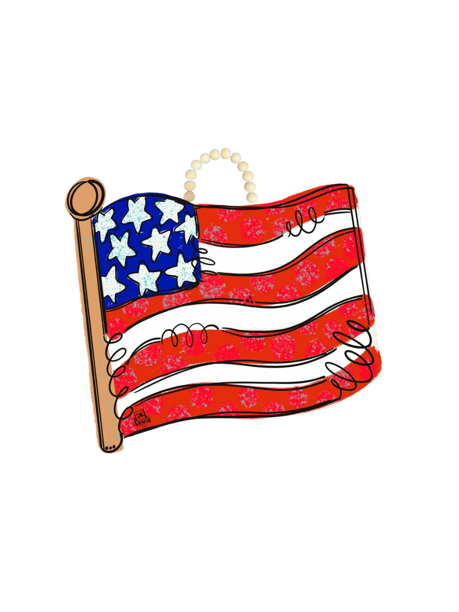 DK Designs | American Flag Door Hanger