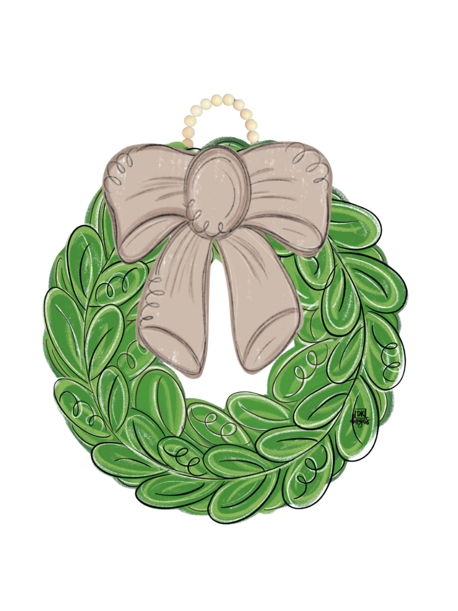DK Designs | Mocha Bow Wreath Door Hanger