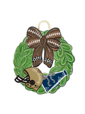 DK Designs | Navy & Gold FB Wreath Door Hanger