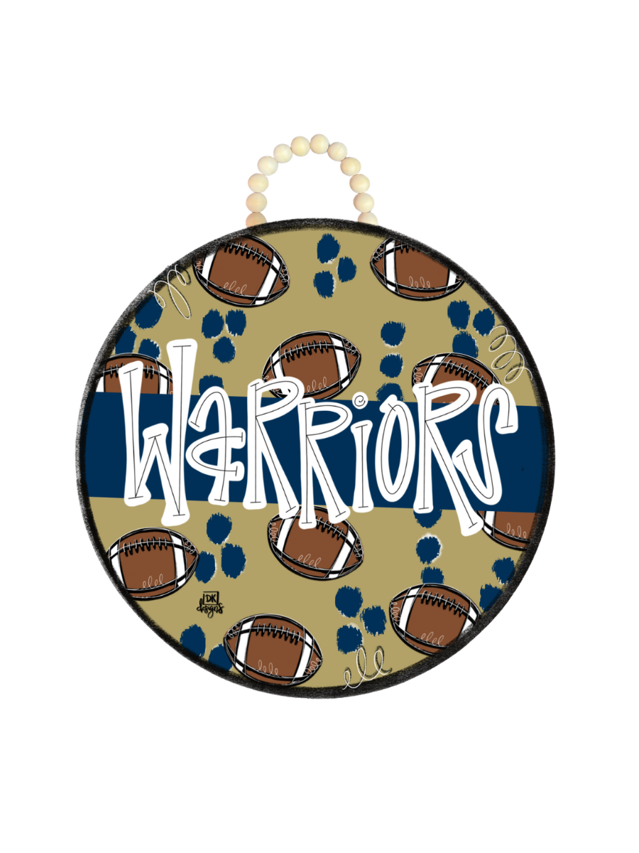 DK Designs | Warriors Football Door Hanger
