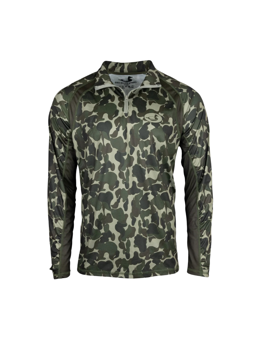 Dixie Decoys | Frogskin Timber Camo 1/4 Zip Pullover