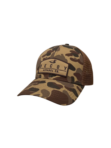decoy frogskin camo hat duck logo mesh backing mens tripp