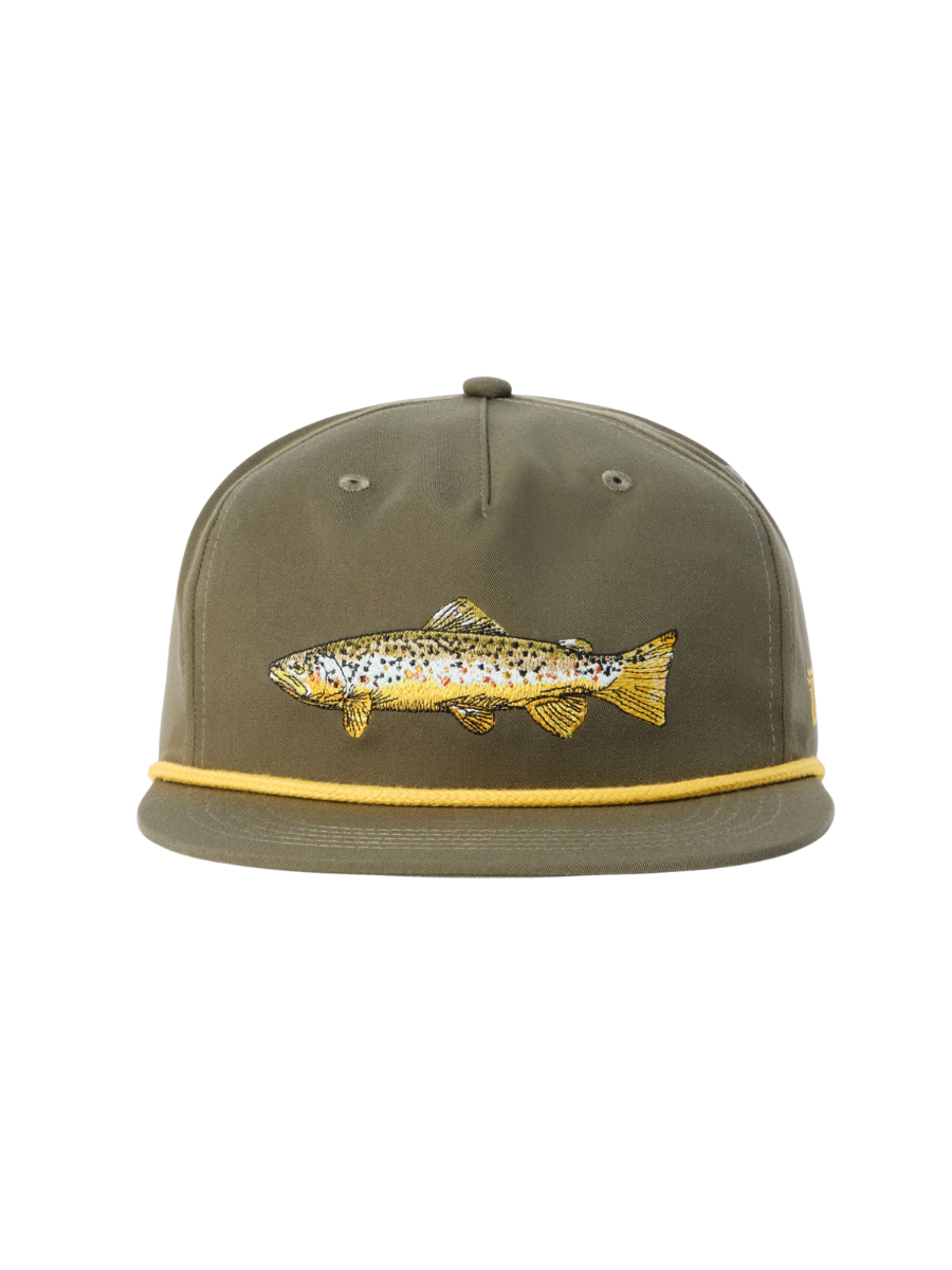 Duck Camp | Brown Trout Grandpa Hat - Military Green