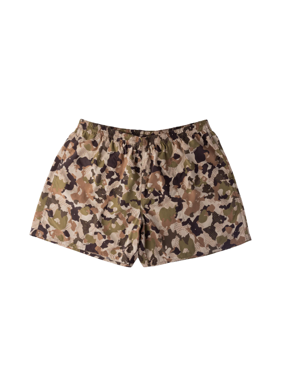Duck Camp Men's Scout 5" Shorts Wetland Elastic Waistband Camo Shorts camouflage Men's Shorts Swim Lightweight Jincy's Tripp 