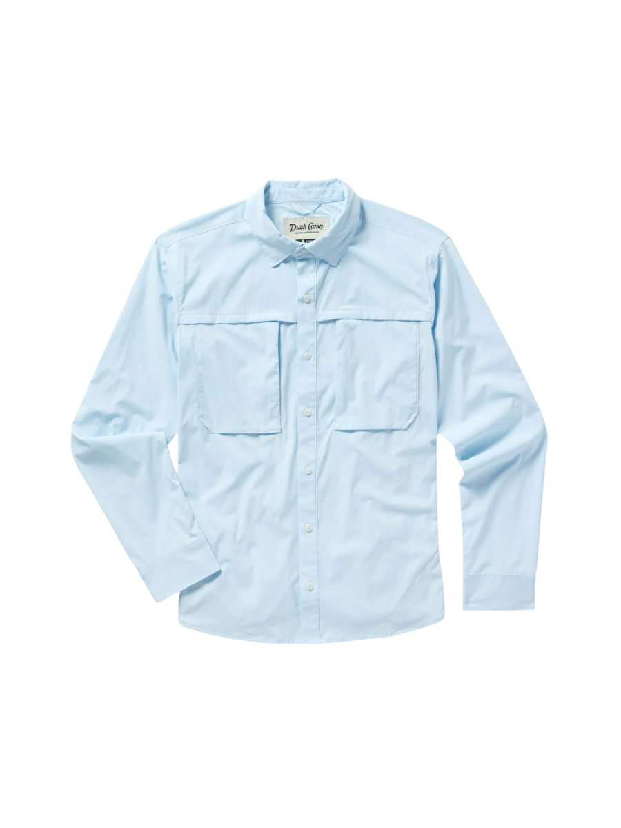 Duck Camp Men's Lightweight L/S Fishing Shirt Button Down Light Blue Long Sleeve Jincy's Tripp Men's Shirt Button Down 