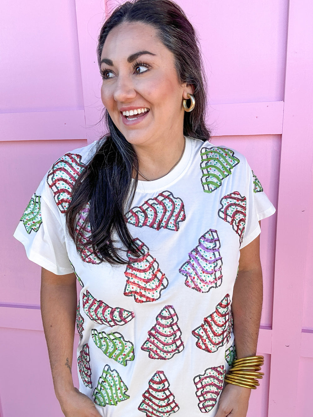 QUEEN OF SPARKLES | White Little Debbie Trees Tee