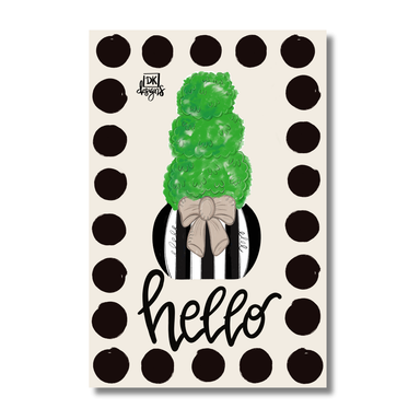Lawn Flag Home Gifts topiary hello