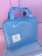 Caroline Hill | Punta Cana Large Case - Light Blue Patent