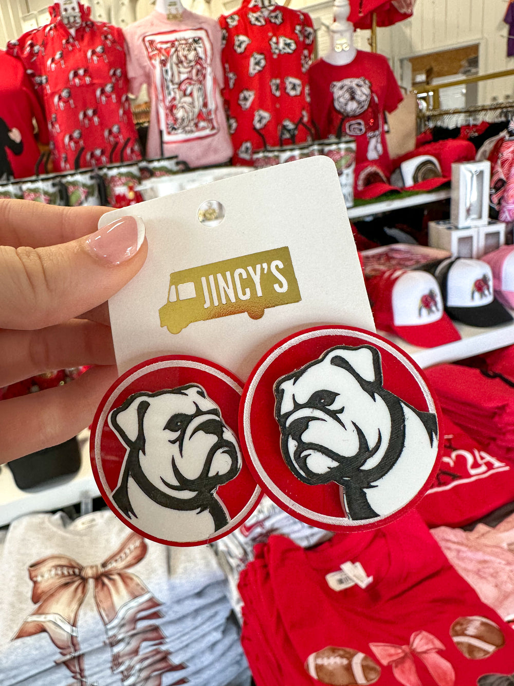 Dawg Logo Acrylic Earrings