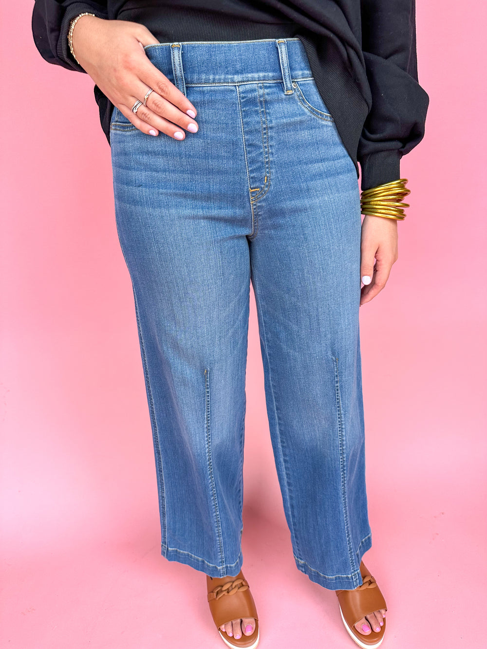 SPANX | Seamed Front Wide Leg Jeans
