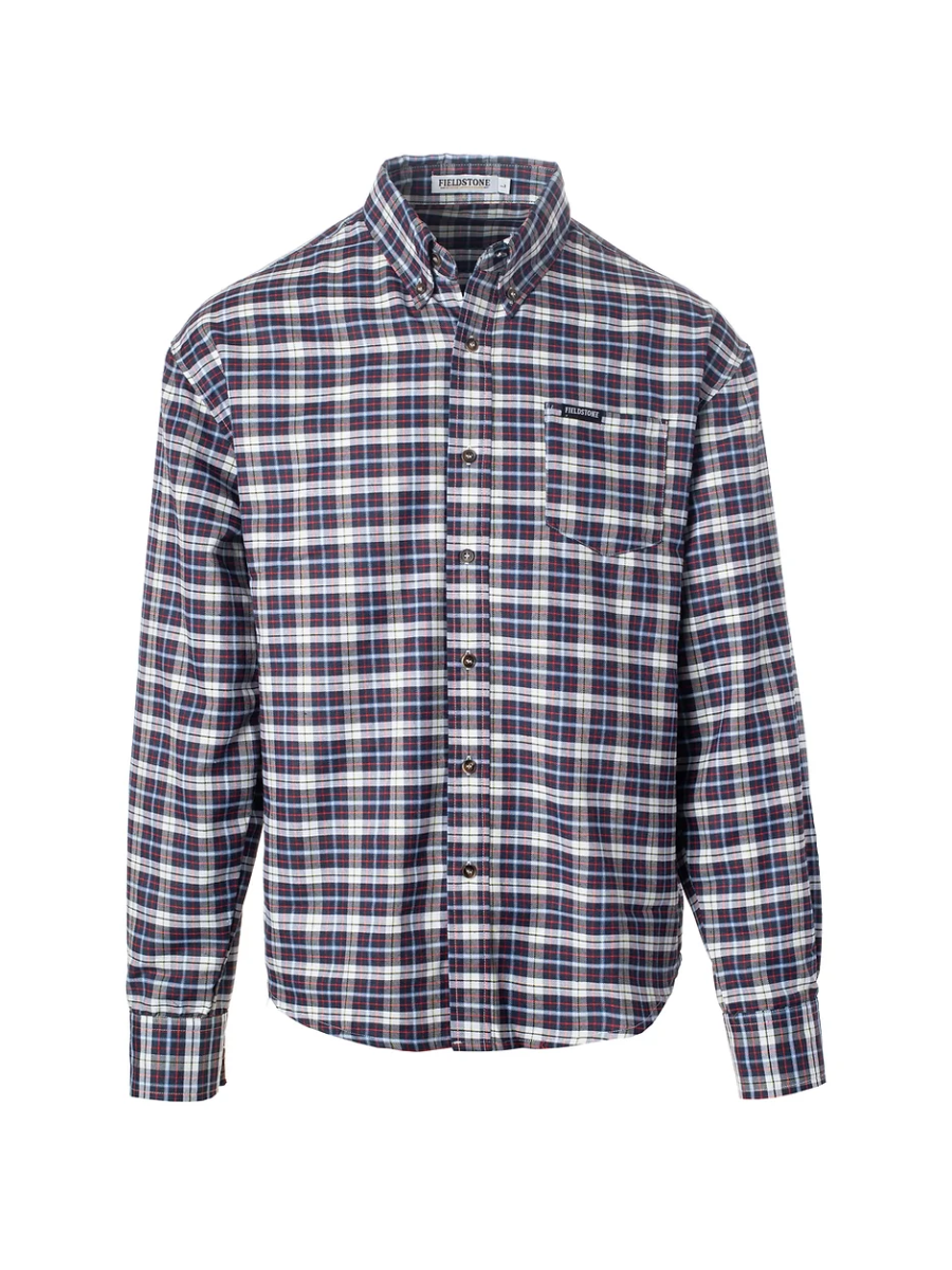 Fieldstone | The McCoy Button Down - Navy/Red