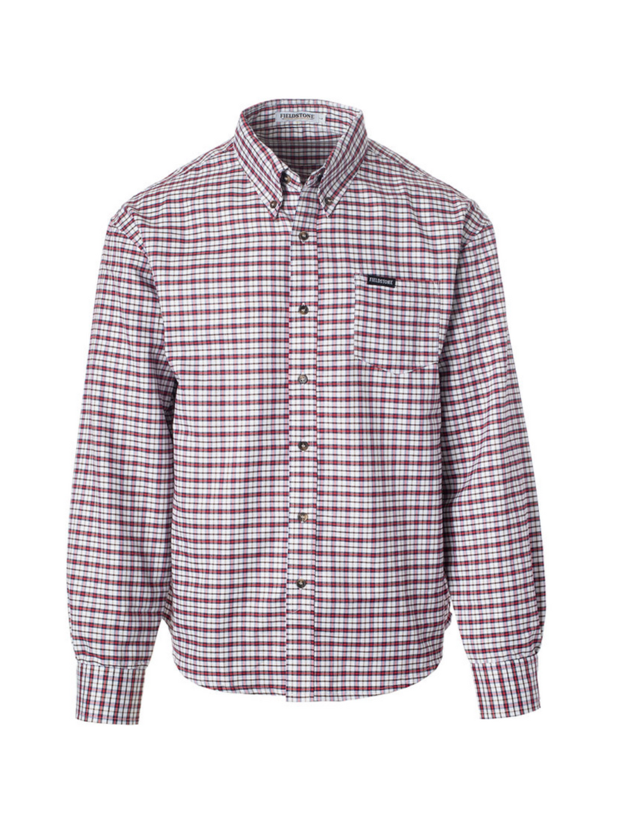 Fieldstone | YOUTH Hatfield Button Down - Navy/Red