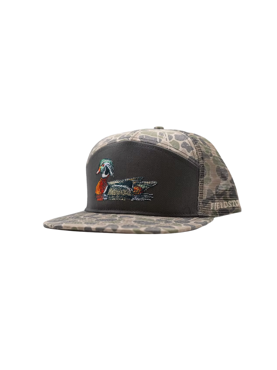 Fieldstone | 7 Panel Backwoods Camo Wood Duck Hat