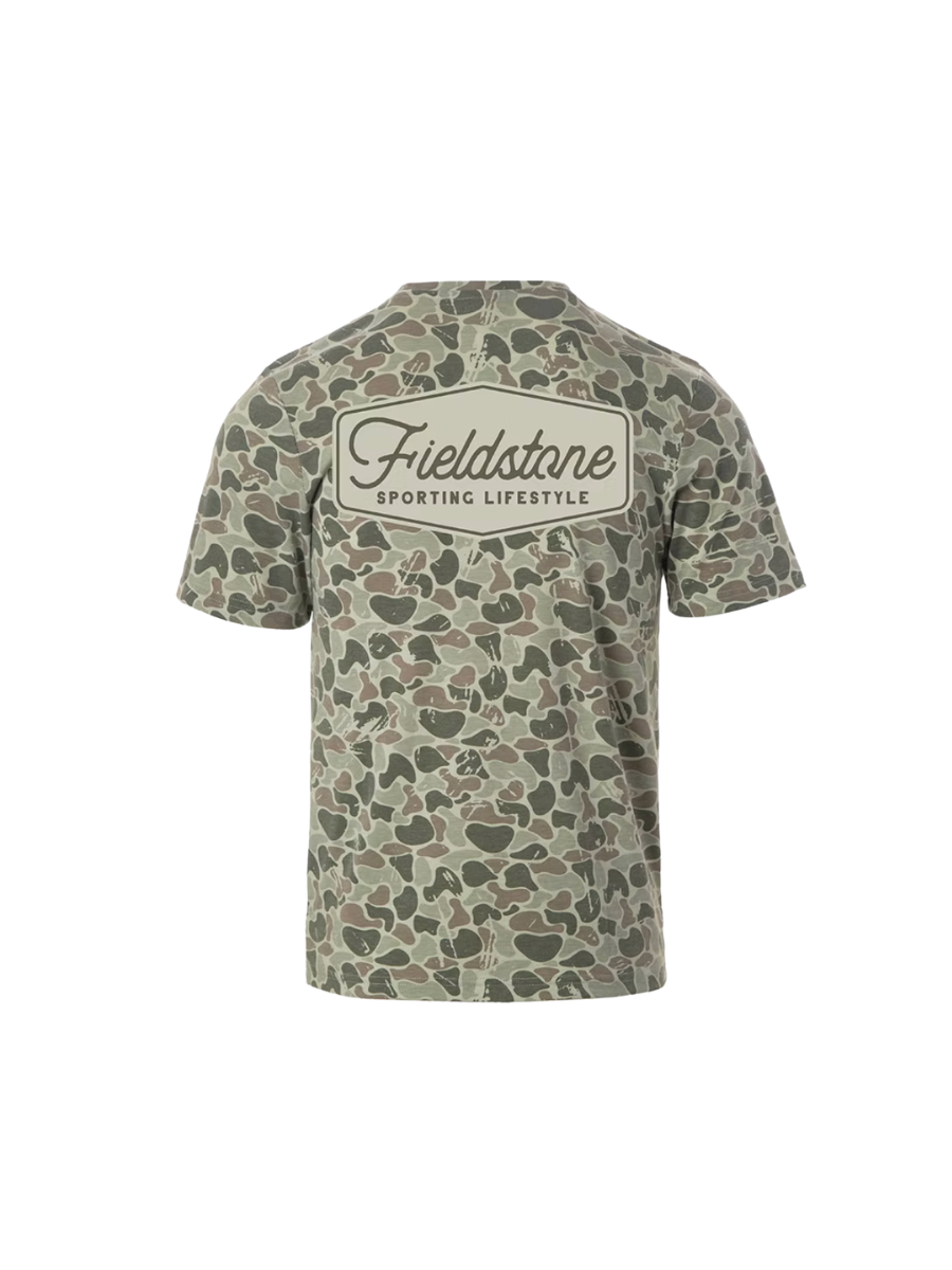Fieldstone | YOUTH Marsh Camo Logo Tee